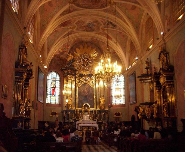 14. Kraków - kościół św. Barbary - barokowe wnętrze.JPG