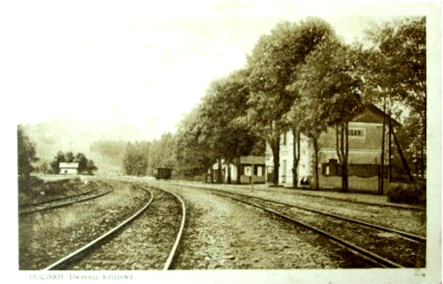 Hucisko - dworzec kolejowy ok. 1923 r..jpg