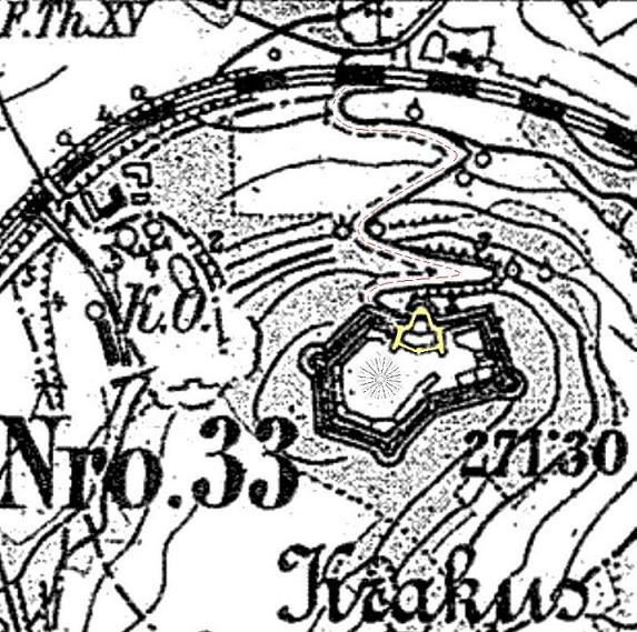 2. Fort 33 - fragment mapy wojskowej z 1908 r..JPG