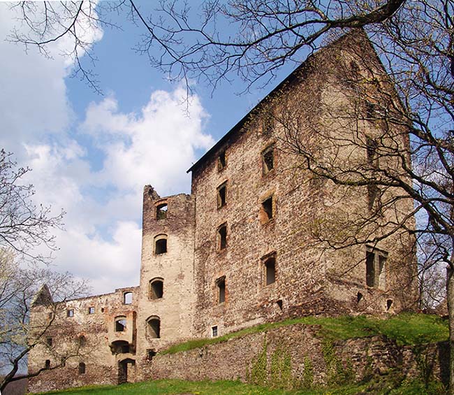 1. Świny (niem Schweinhaus) - rycerska wieża mieszkalna (Zamek Górny)..jpg
