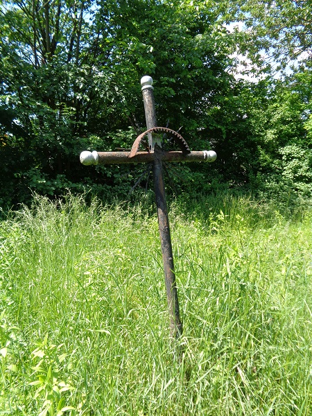 Nowy Korczyn stary cmentarz samotny krzyz.JPG