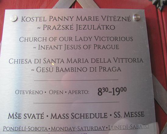 Praga - kościół Panny Marii Zwycięskiej - 3.JPG