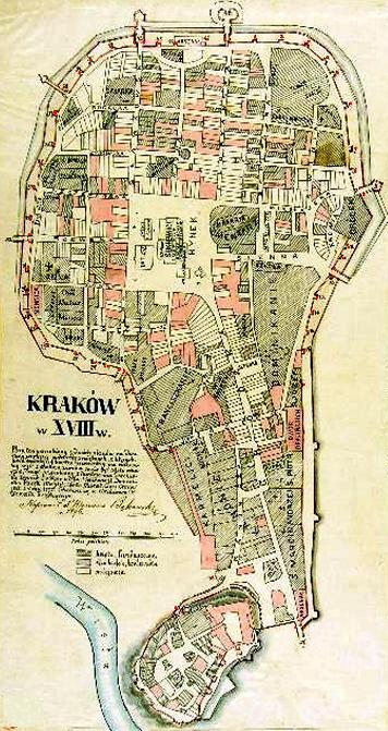 XVIII w. Kraków wg. Klemensa Bąkowskiego.JPG