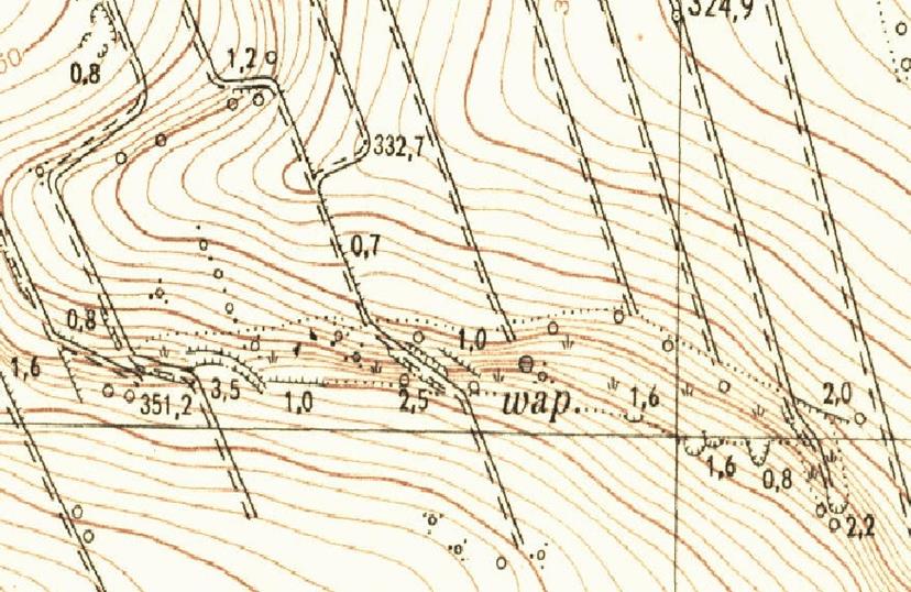 Wapiennik na mapie z połowy XX wieku.jpg
