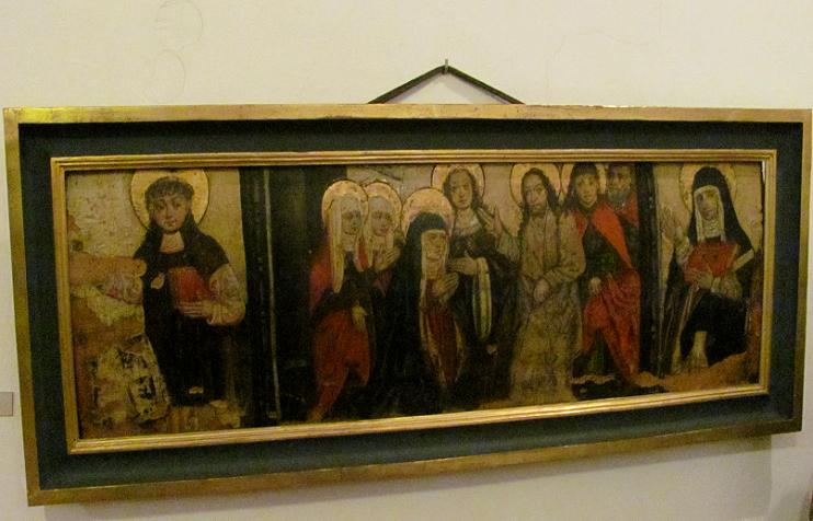 Staniątki - fot. 55 - Jezus wśród niewiast, po lewej św. Benedykt.JPG