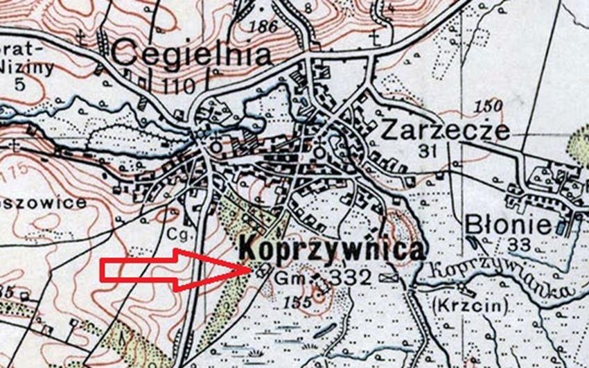 Cmentarz żydowski na starej mapie.jpg
