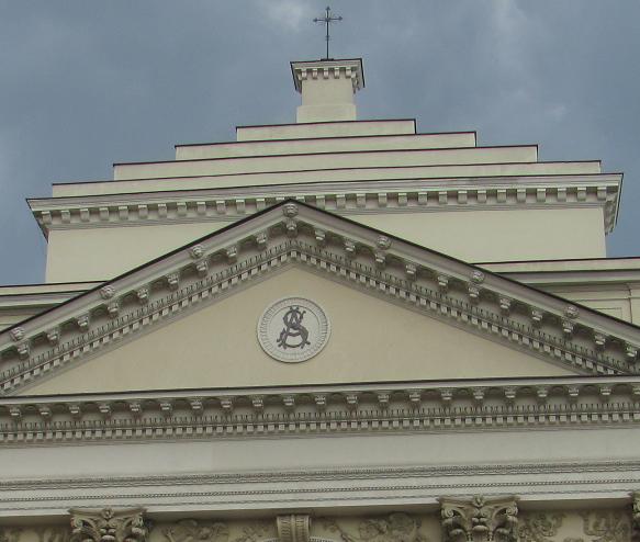 7. Kościoł św. Anny - monogram SA odbierany jako inicjały krolewskie.JPG