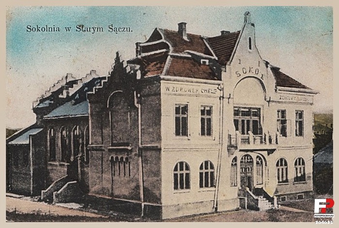 Stary Sacz budynek Sokola okolo 1920  zdjecie Fotopolska.jpg
