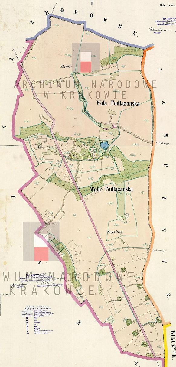 Wola Podłazańska w 1847 roku.jpg