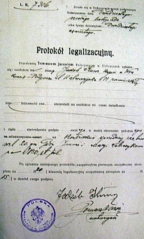 Protokół legalizacyjny  sprzedaży Sobczykom z 1924 r.jpg