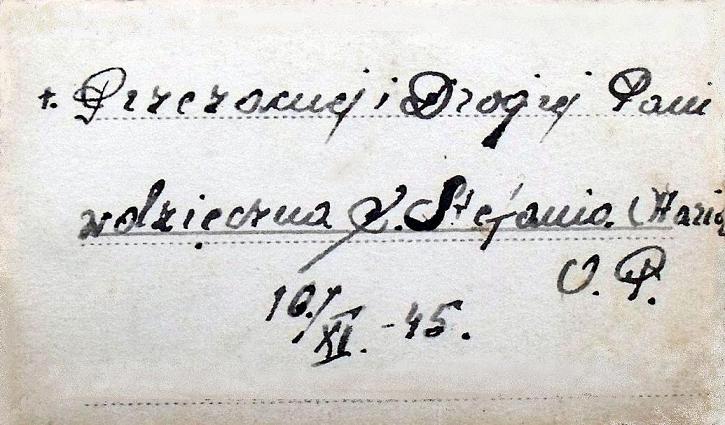 Dedykacja dla Anny Pieprzykowej z Gdowa datowana 10 pazdziernik 1945.jpg