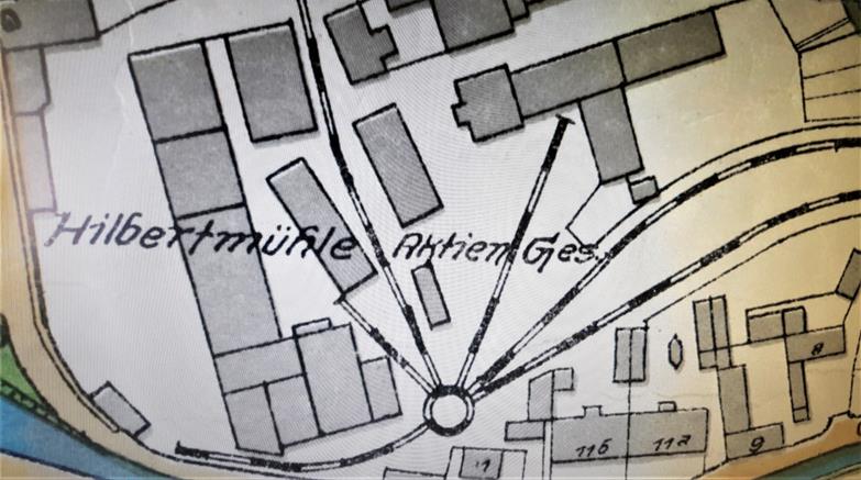 Młyn Hilberta na archiwalnym planie miasta.jpg