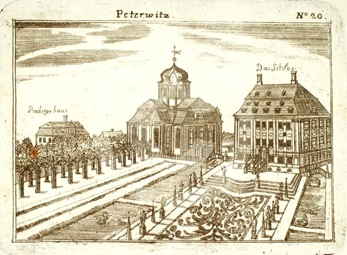 1. Piotrowice (jaworski), Peterwitz, Kr. Jauer - [za] F.B. Werner, Bethäuser III. Teil (1750) Fürstentum Jauer,.jpg
