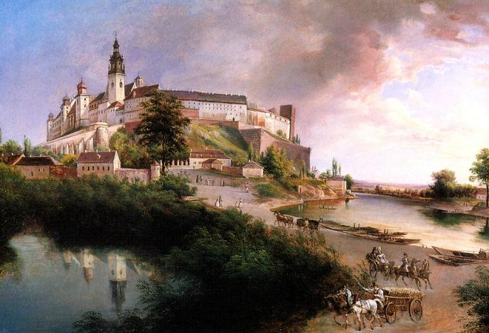 Wawel w 1845 r. - obraz Jana Nepomucena Głowackiego.JPG